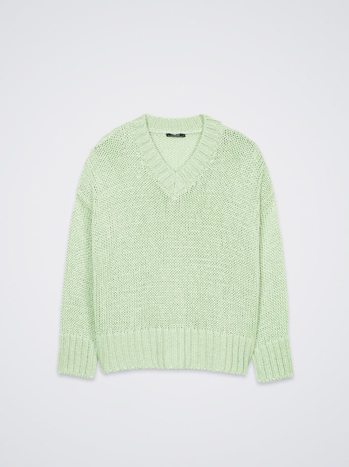 Parfois Pletené V-Neck Sweater Damske Zelene | Slovensko-XBYF13506