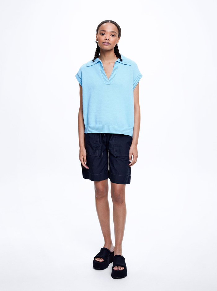 Parfois Pletené V-Neck Topy Damske Modre | Slovensko-PQVF02147