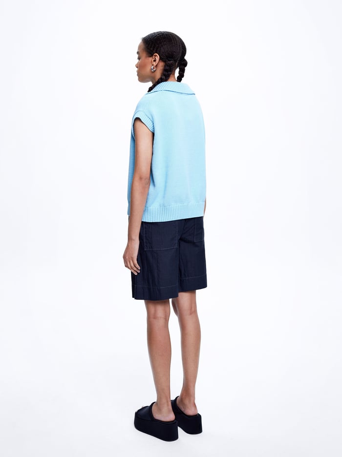 Parfois Pletené V-Neck Topy Damske Modre | Slovensko-PQVF02147