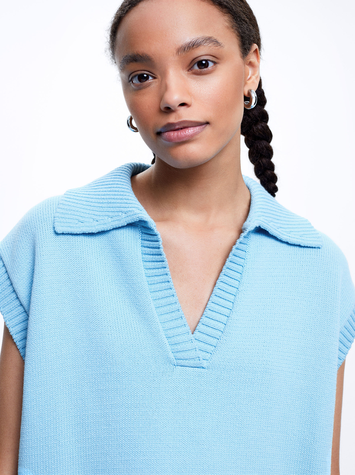 Parfois Pletené V-Neck Topy Damske Modre | Slovensko-PQVF02147