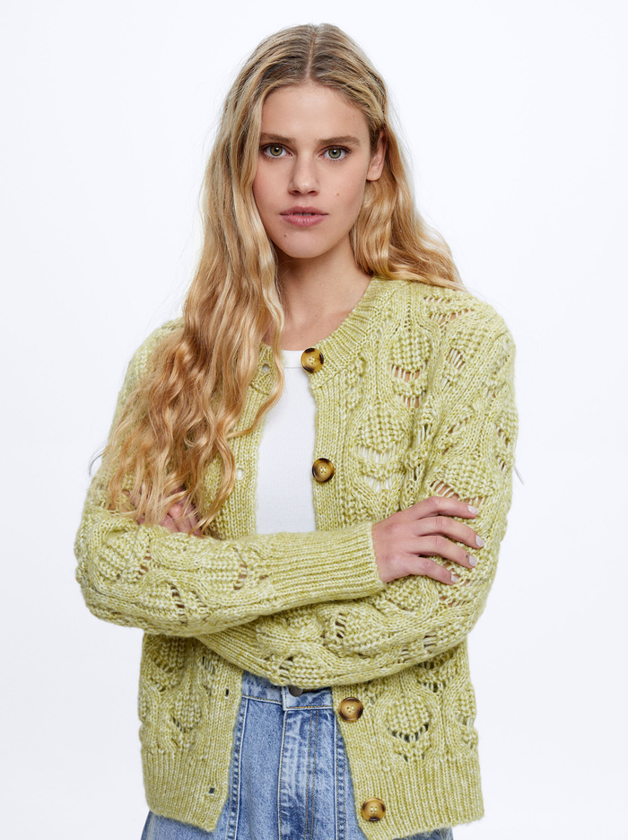 Parfois Pletené With Buttons Kardigán Damske Zelene | Slovensko-QLTS54961
