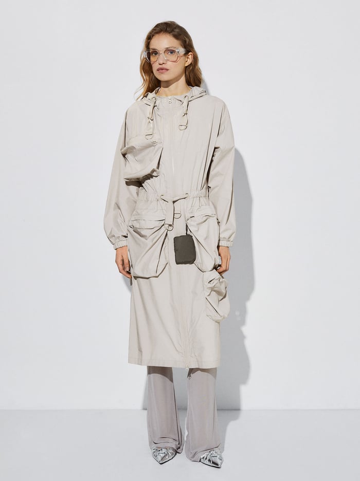 Parfois Pockets And Hood Parka Damske Siva | Slovensko-BTRS87593
