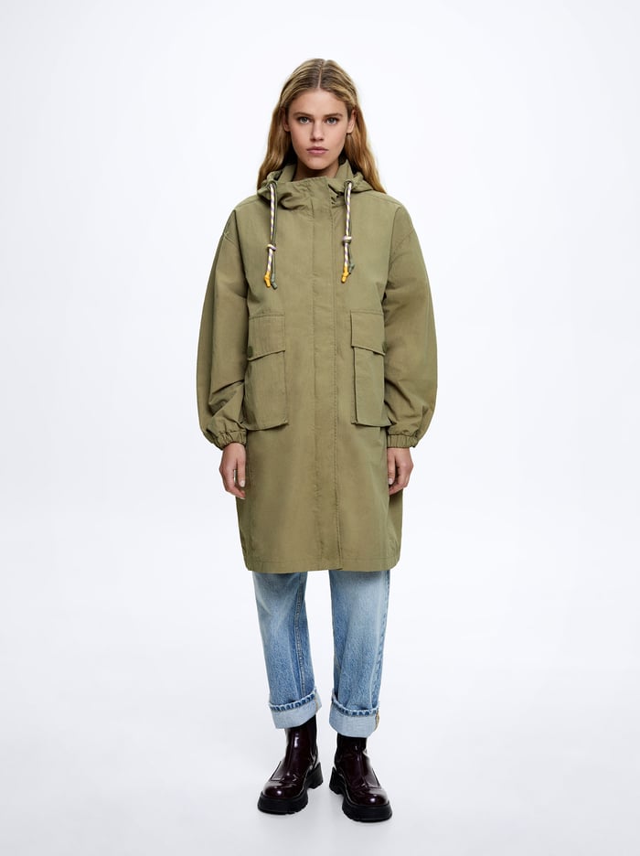 Parfois Pockets And Hood Parka Damske Zelene | Slovensko-JXPR96402