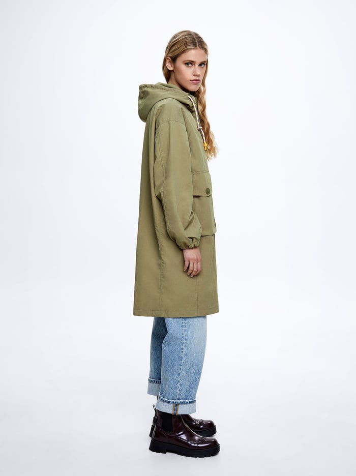 Parfois Pockets And Hood Parka Damske Zelene | Slovensko-JXPR96402