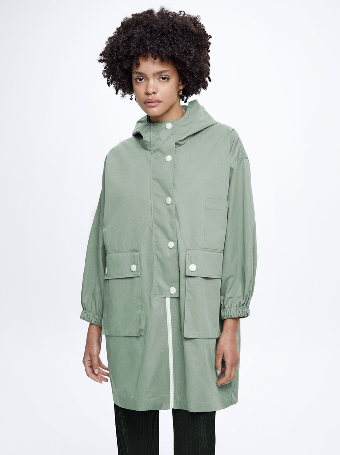 Parfois Pockets And Hood Parka Damske Zelene | Slovensko-UAKJ84037