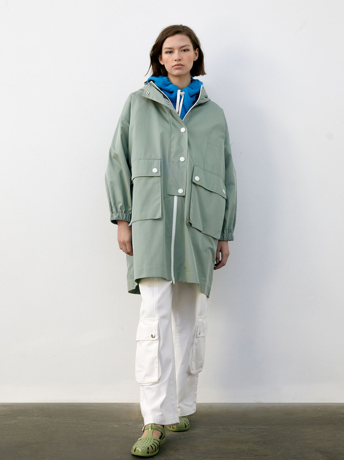 Parfois Pockets And Hood Parka Damske Zelene | Slovensko-UAKJ84037