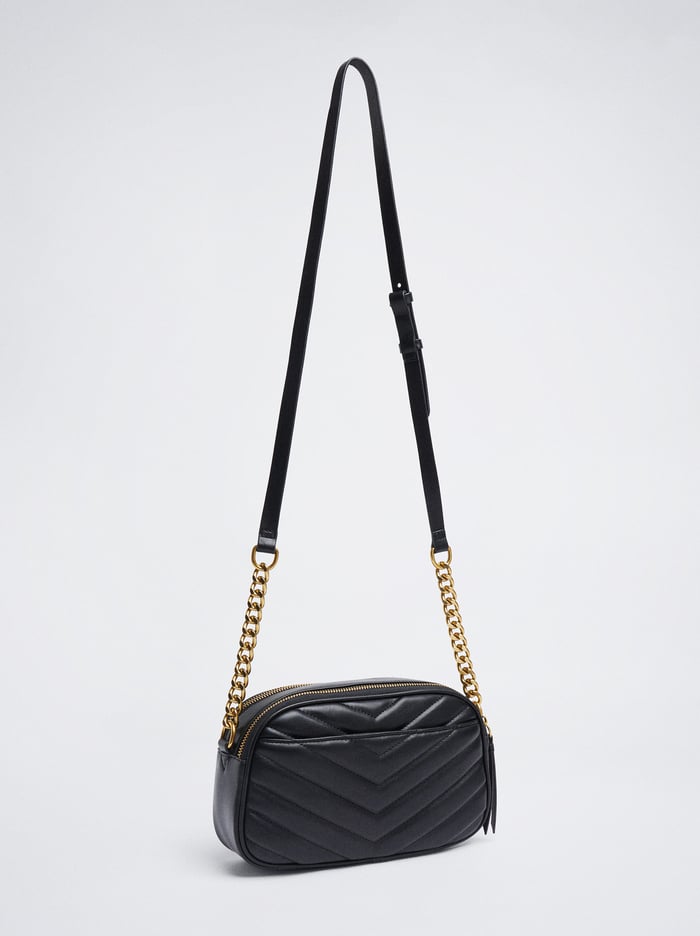 Parfois Prešívané Crossbody Kabelka Damske Čierne | Slovensko-EBCY42308