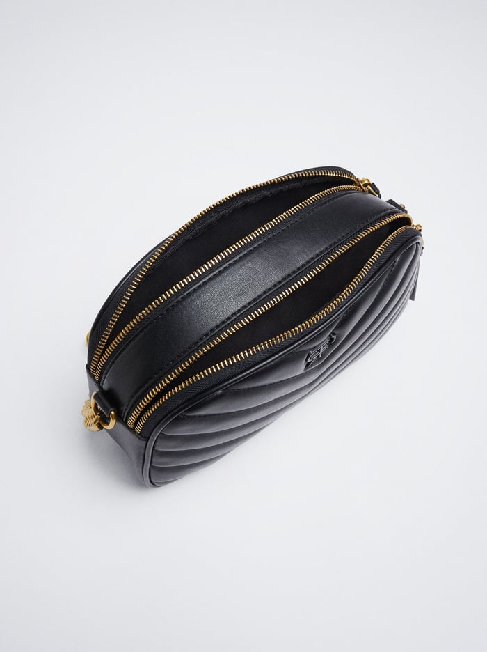 Parfois Prešívané Crossbody Kabelka Damske Čierne | Slovensko-EBCY42308