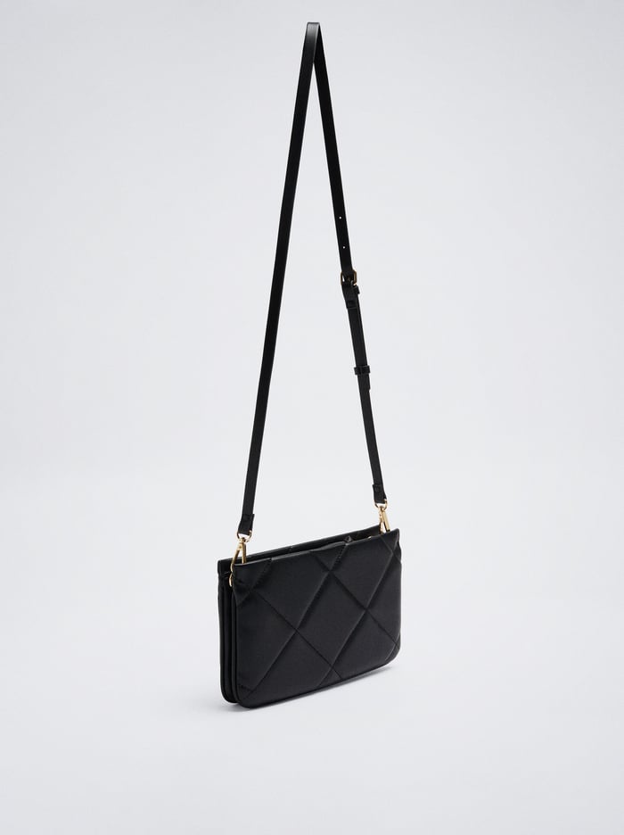Parfois Prešívané Crossbody Kabelka Damske Čierne | Slovensko-JCZX70364