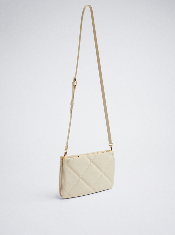 Parfois Prešívané Crossbody Kabelka Damske Krém | Slovensko-LJBZ85039