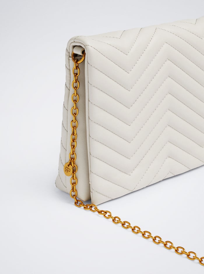Parfois Prešívané With Chain Crossbody Kabelka Damske Biele | Slovensko-GRTA96235
