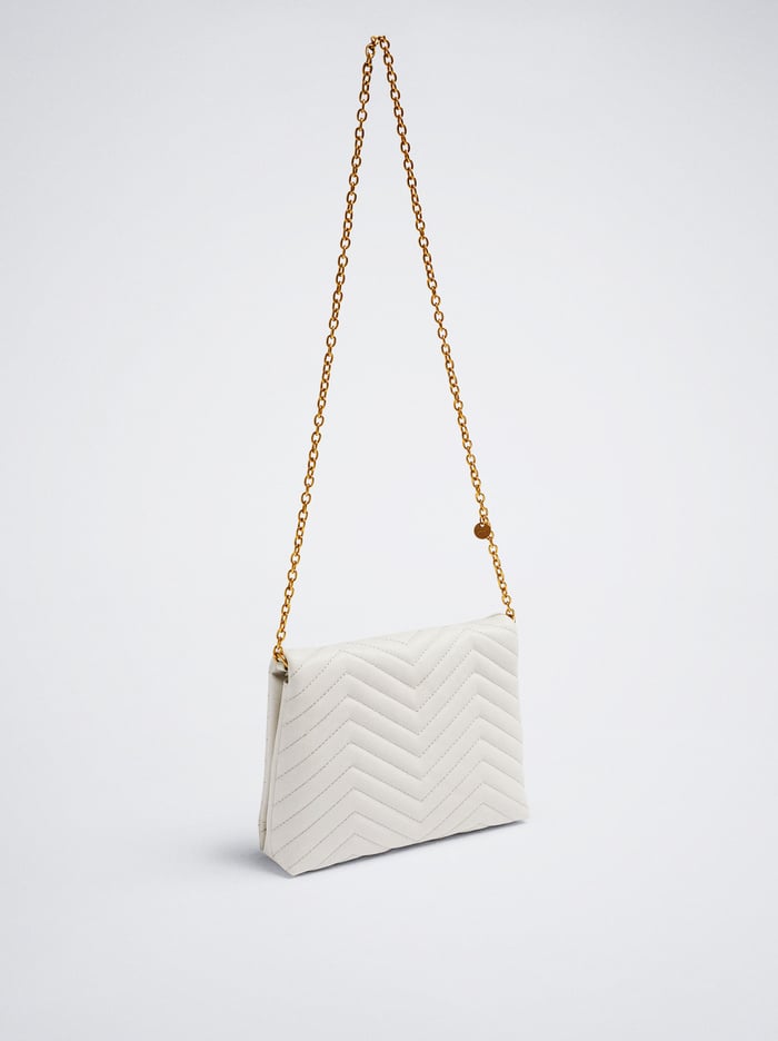Parfois Prešívané With Chain Crossbody Kabelka Damske Biele | Slovensko-GRTA96235