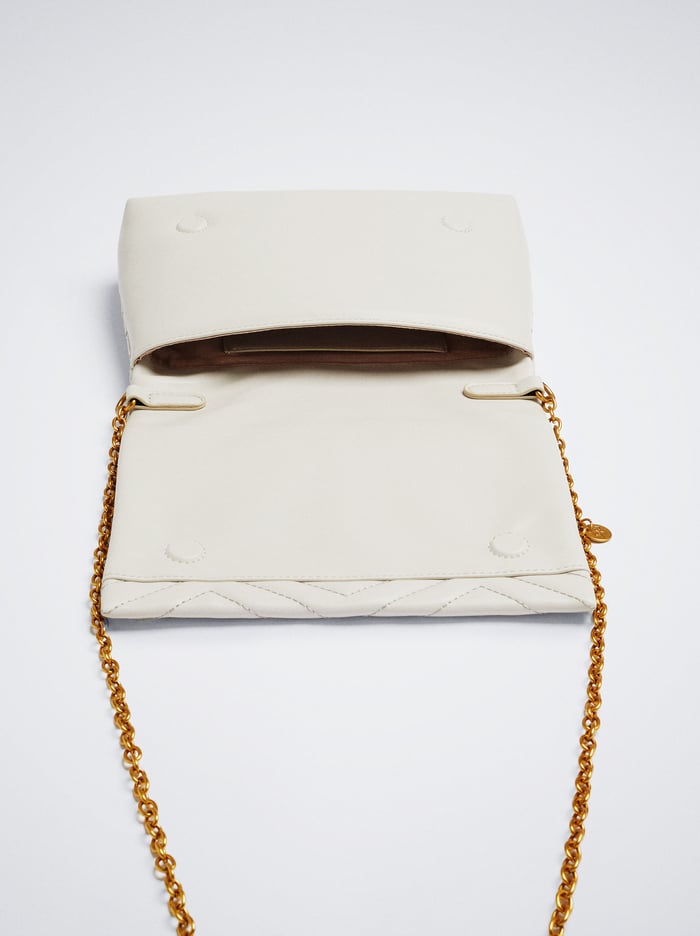 Parfois Prešívané With Chain Crossbody Kabelka Damske Biele | Slovensko-GRTA96235