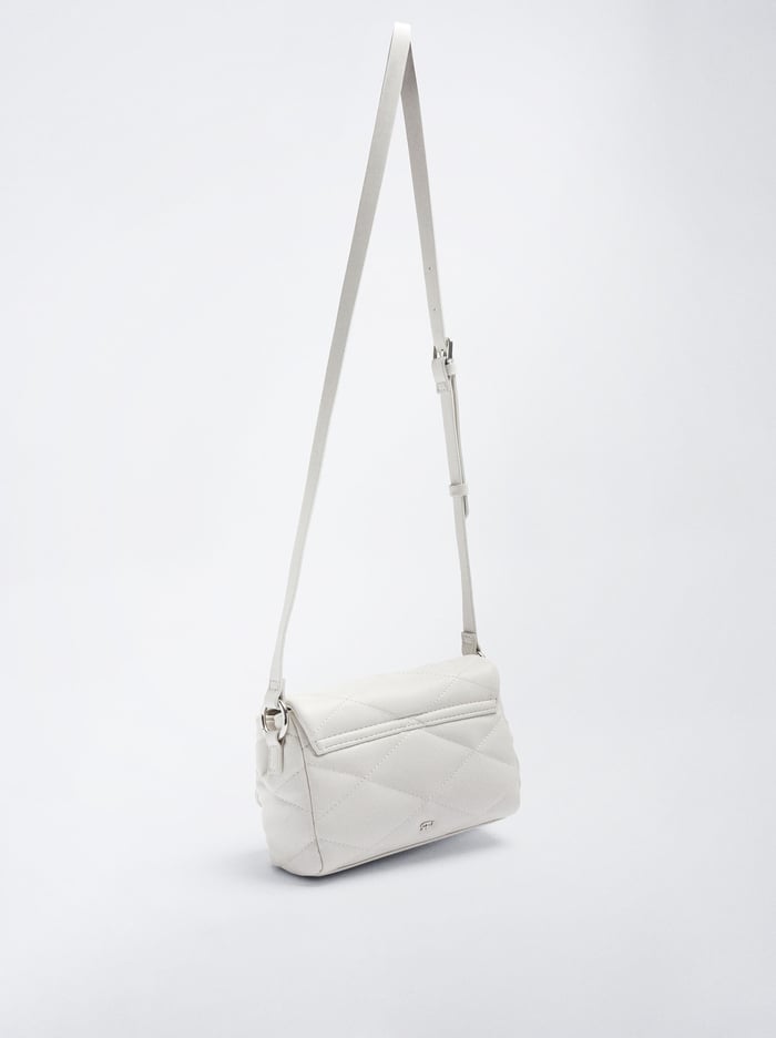 Parfois Prešívané With Chain Crossbody Kabelka Damske Biele | Slovensko-JFRU96583