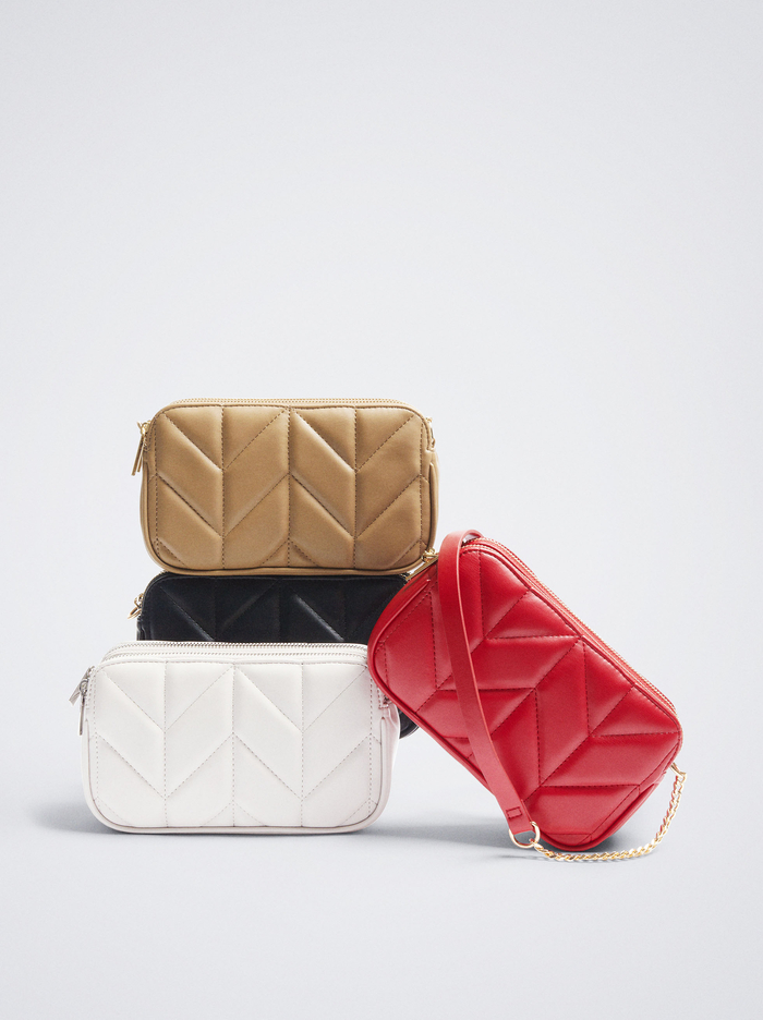 Parfois Prešívané With Chain Crossbody Kabelka Damske Červené | Slovensko-NVQL28360