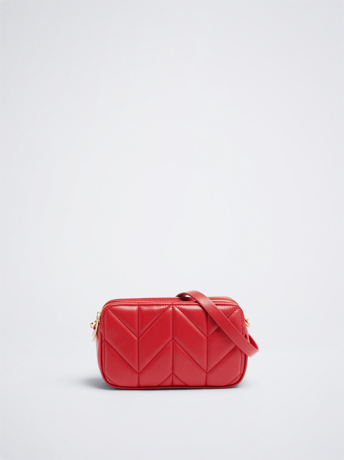 Parfois Prešívané With Chain Crossbody Kabelka Damske Červené | Slovensko-NVQL28360