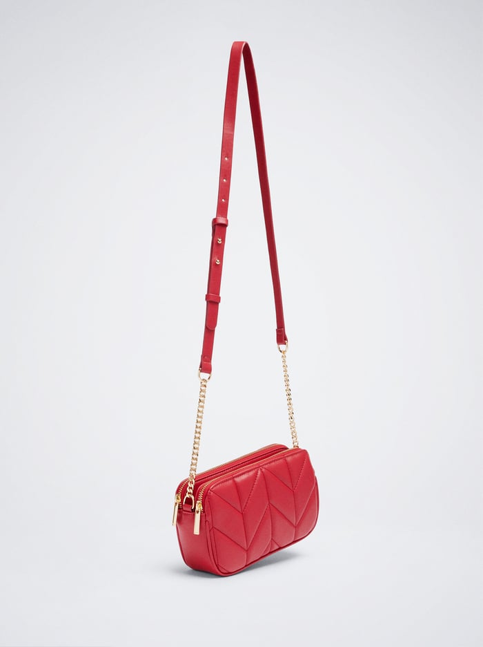 Parfois Prešívané With Chain Crossbody Kabelka Damske Červené | Slovensko-NVQL28360