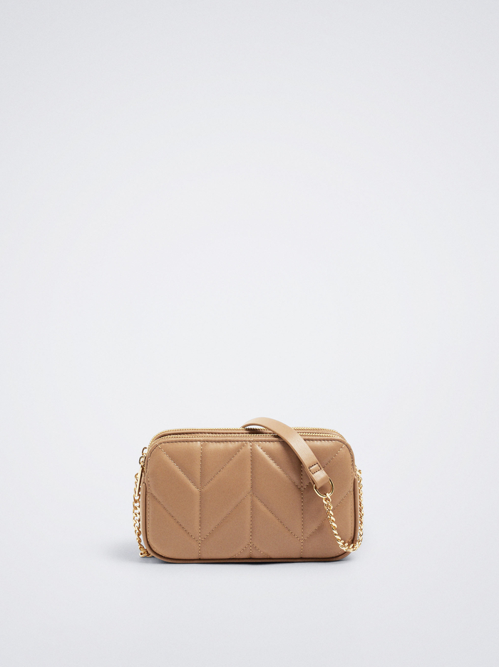 Parfois Prešívané With Chain Crossbody Kabelka Damske Hnede | Slovensko-OKDC05389