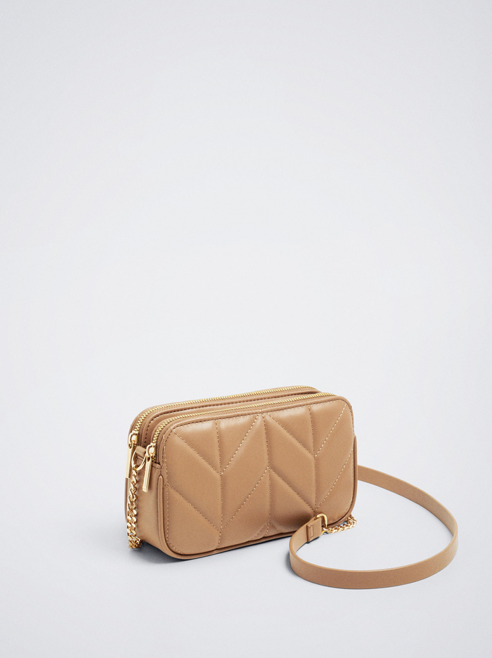 Parfois Prešívané With Chain Crossbody Kabelka Damske Hnede | Slovensko-OKDC05389