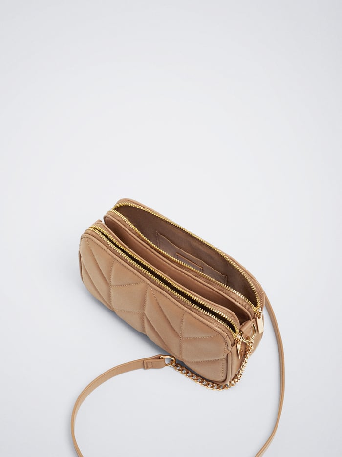 Parfois Prešívané With Chain Crossbody Kabelka Damske Hnede | Slovensko-OKDC05389
