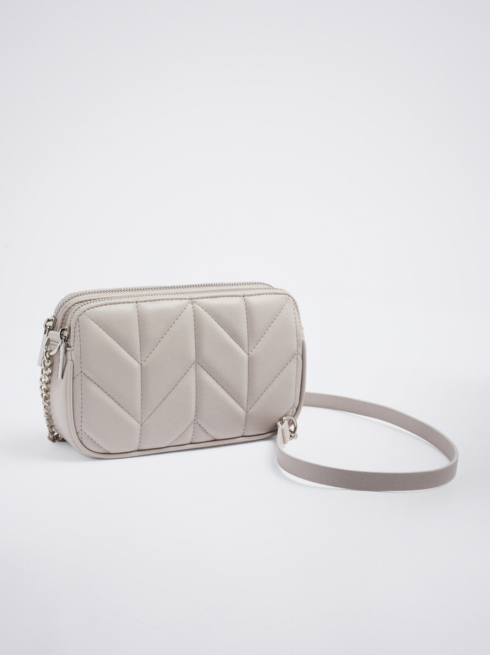 Parfois Prešívané With Chain Crossbody Kabelka Damske Biele | Slovensko-RYHV50738