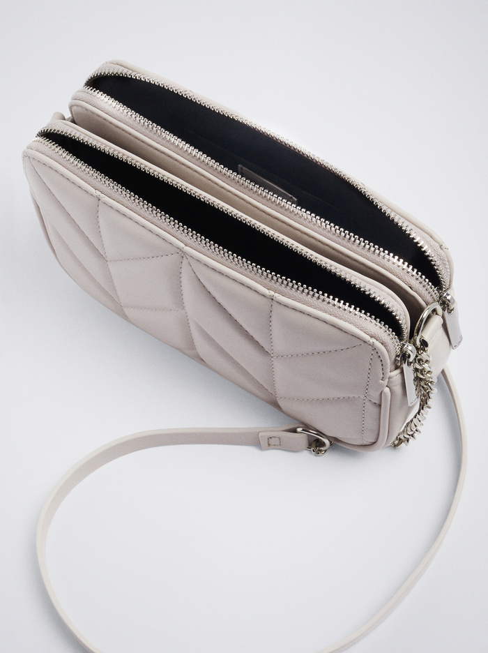 Parfois Prešívané With Chain Crossbody Kabelka Damske Biele | Slovensko-RYHV50738