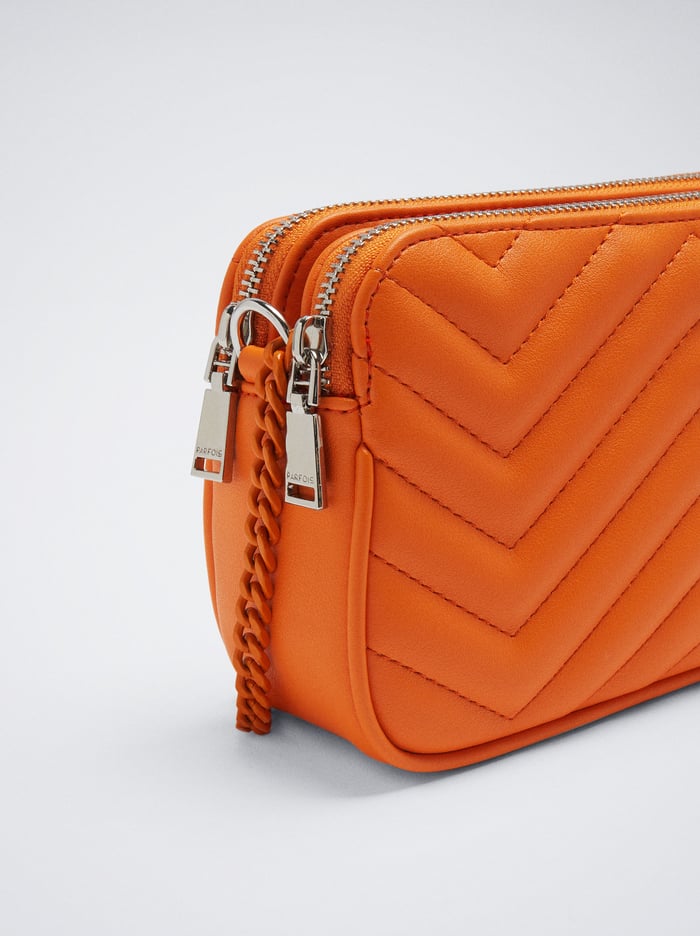 Parfois Prešívané With Chain Crossbody Kabelka Damske Oranžové | Slovensko-TYVD78143