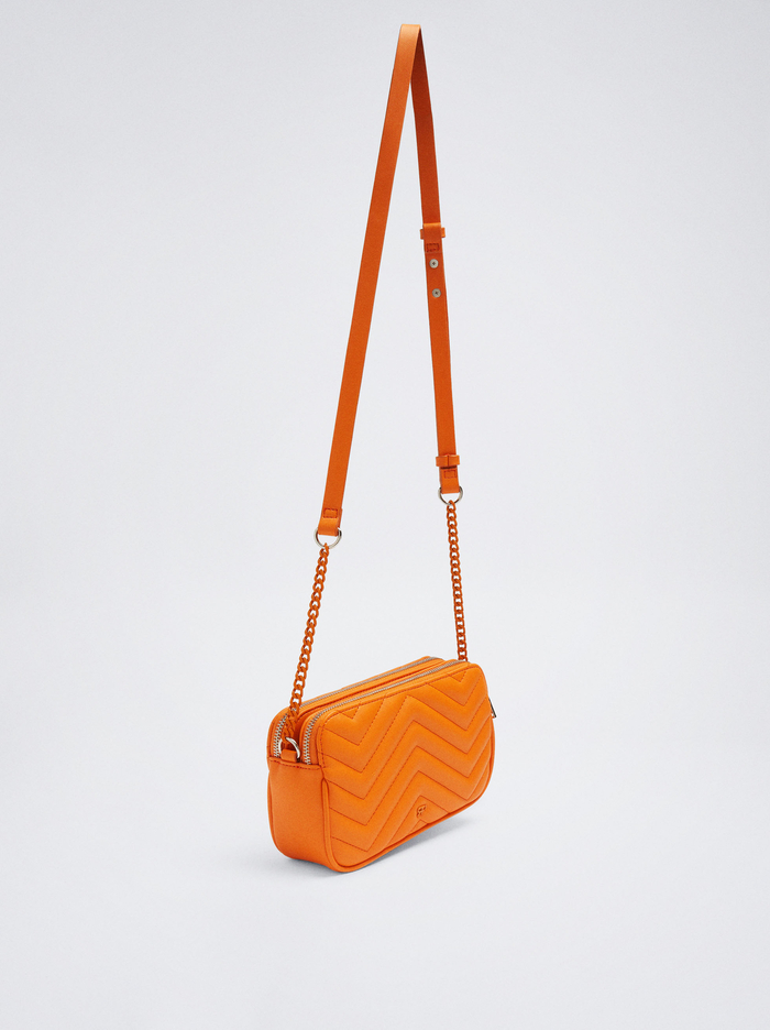 Parfois Prešívané With Chain Crossbody Kabelka Damske Oranžové | Slovensko-TYVD78143