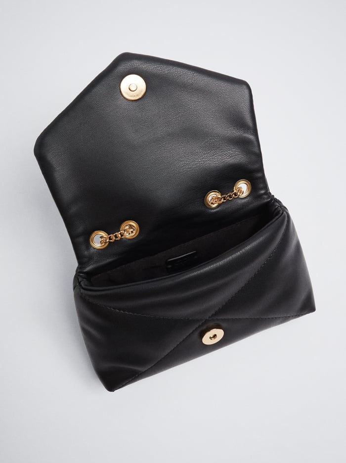 Parfois Prešívané With Chain Crossbody Kabelka Damske Čierne | Slovensko-UXTL03275