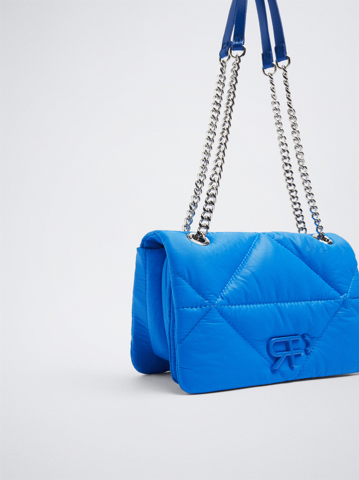 Parfois Prešívané With Chain Taška Cez Rameno Damske Modre | Slovensko-QLNH26384