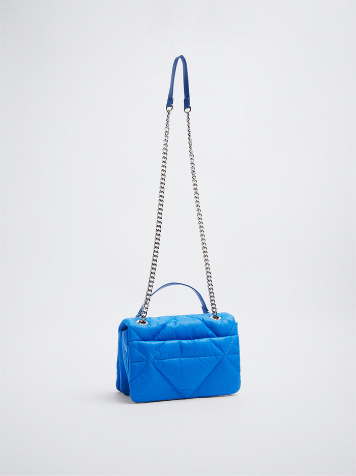 Parfois Prešívané With Chain Taška Cez Rameno Damske Modre | Slovensko-QLNH26384