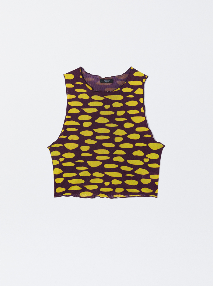 Parfois Printed Cropped Topy Damske Viacfarebný | Slovensko-XCPZ03895