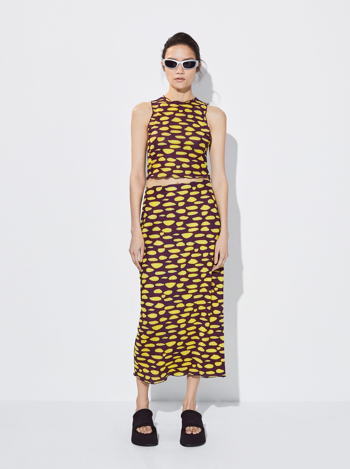 Parfois Printed Cropped Topy Damske Viacfarebný | Slovensko-XCPZ03895