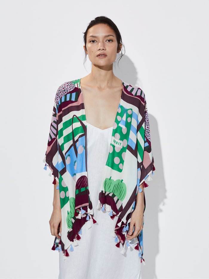 Parfois Printed Kaftan Pončá Damske Viacfarebný | Slovensko-TGFR13604