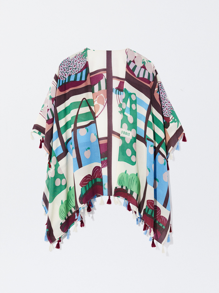 Parfois Printed Kaftan Pončá Damske Viacfarebný | Slovensko-TGFR13604