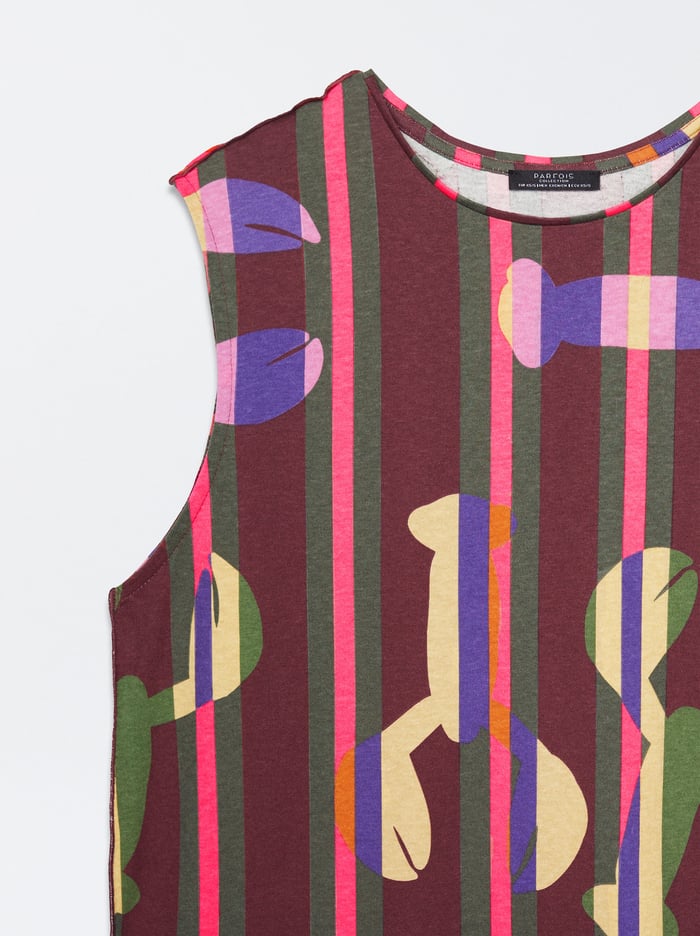Parfois Printed Midi Saty Damske Bordove | Slovensko-LOUE12890