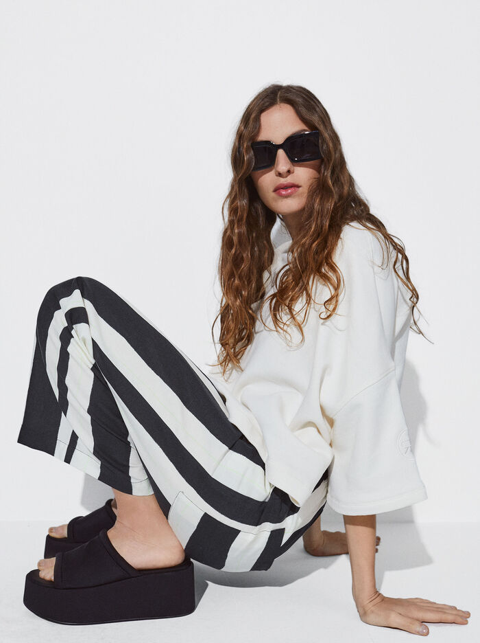 Parfois Pruhované Linen Nohavice Damske Viacfarebný | Slovensko-RFEN89642