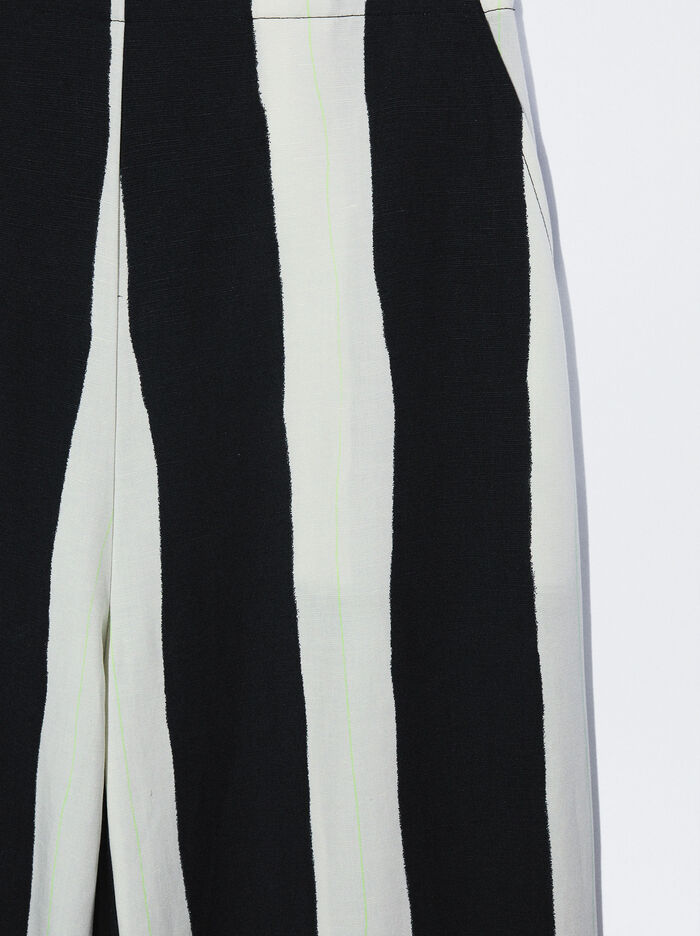 Parfois Pruhované Linen Nohavice Damske Viacfarebný | Slovensko-RFEN89642