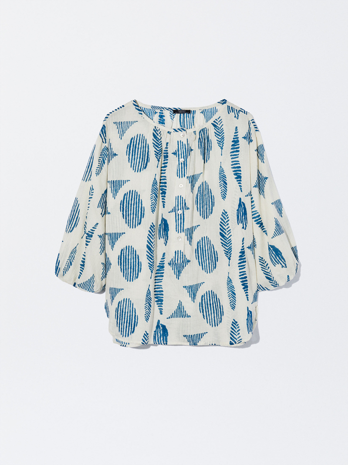 Parfois Puff Sleeve Printed Kosele Damske Viacfarebný | Slovensko-WQAJ49721
