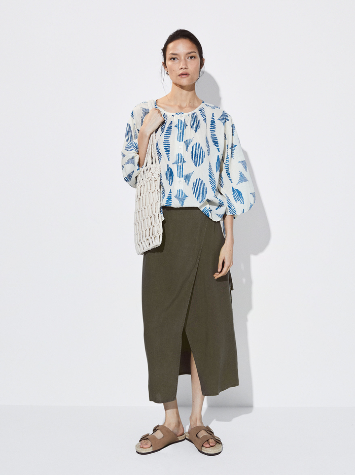 Parfois Puff Sleeve Printed Kosele Damske Viacfarebný | Slovensko-WQAJ49721