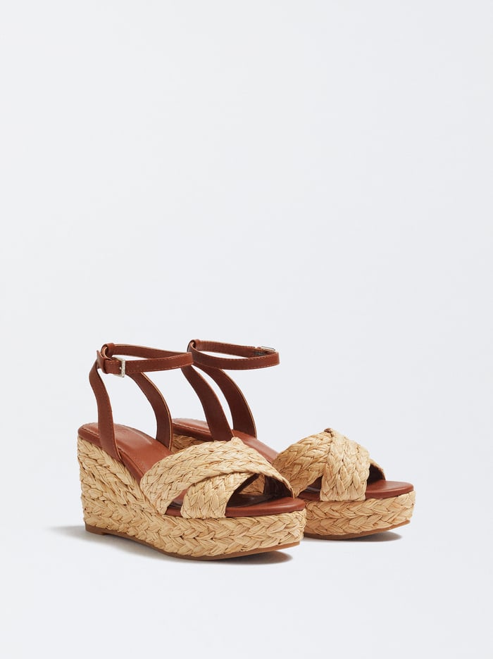 Parfois Raffia Wedge Sandále Damske Béžové | Slovensko-TBFV69235