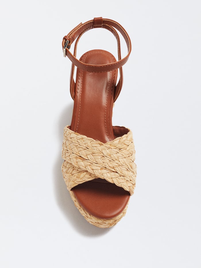 Parfois Raffia Wedge Sandále Damske Béžové | Slovensko-TBFV69235