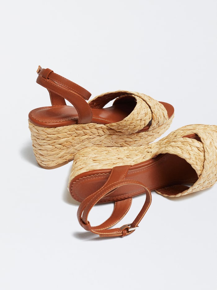 Parfois Raffia Wedge Sandále Damske Béžové | Slovensko-TBFV69235