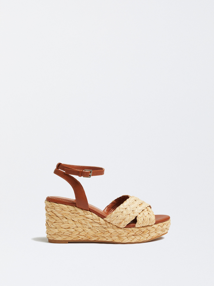 Parfois Raffia Wedge Sandále Damske Béžové | Slovensko-TBFV69235