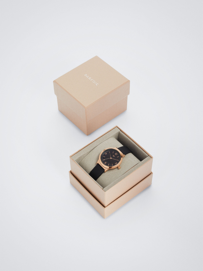Parfois Round Case Stainless Steel Hodinky Damske Čierne | Slovensko-RIGA74160