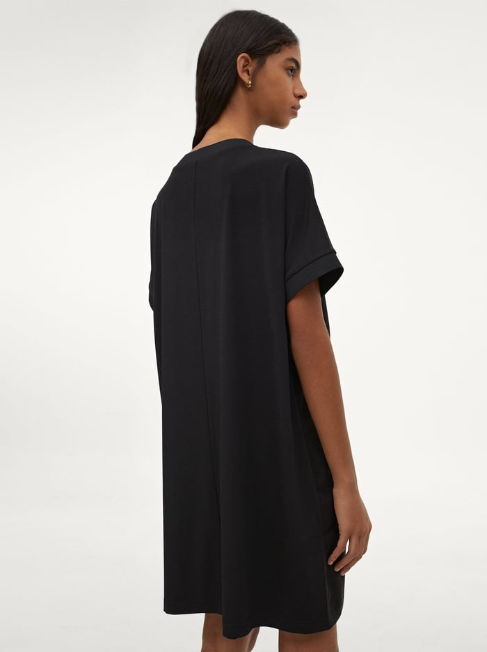 Parfois Round Neck And Kratke Sleeve Saty Damske Čierne | Slovensko-TKUG64732