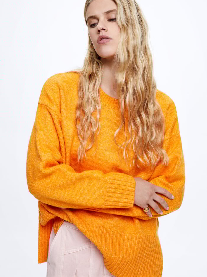 Parfois Round-Neck Knit Sweater Damske Oranžové | Slovensko-WHMJ53294