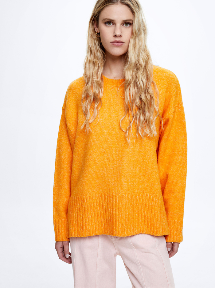 Parfois Round-Neck Knit Sweater Damske Oranžové | Slovensko-WHMJ53294