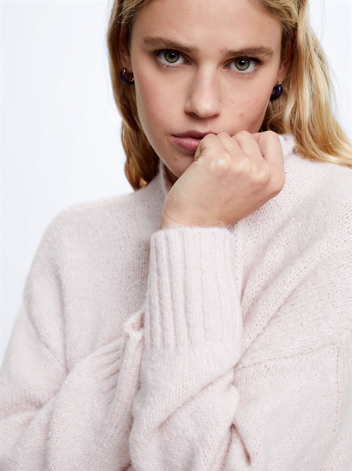 Parfois Round-Neck Knit Sweater Damske Ruzove | Slovensko-RDGL06983