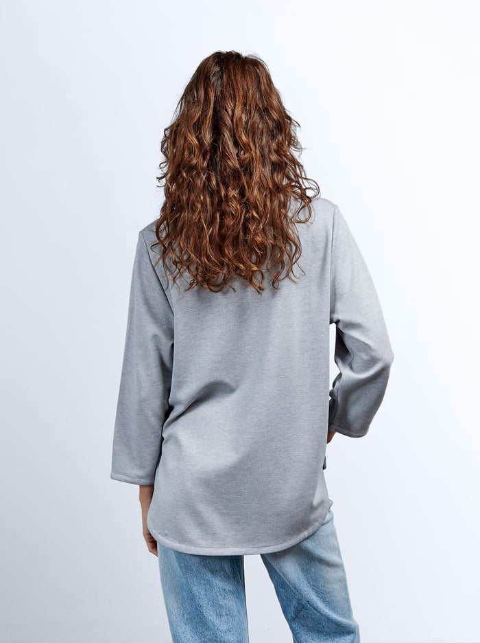 Parfois Round Neck T-Shirts Damske Siva | Slovensko-PBNX43251